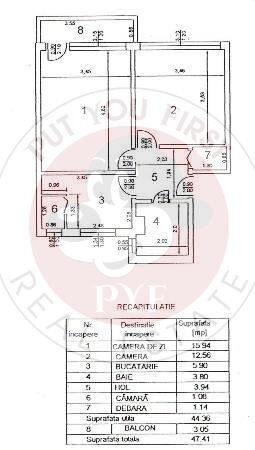 Eroii revolutiei | Apartament 2 camere | 47mp  | Decomandat l B11990